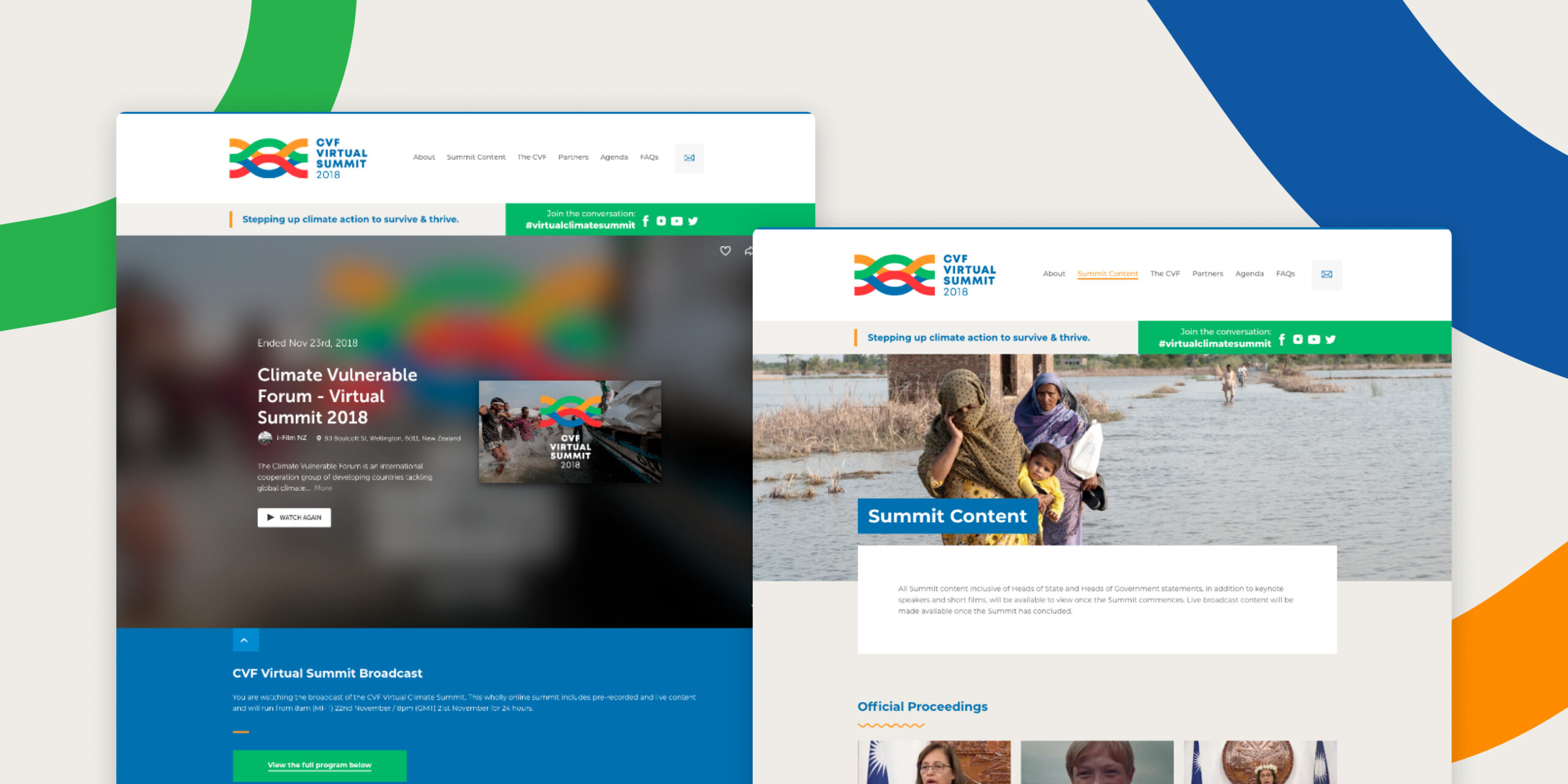Climate Vulnerable Forum website designed by Ackama