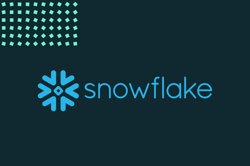 Blue background with the Snowflake logo