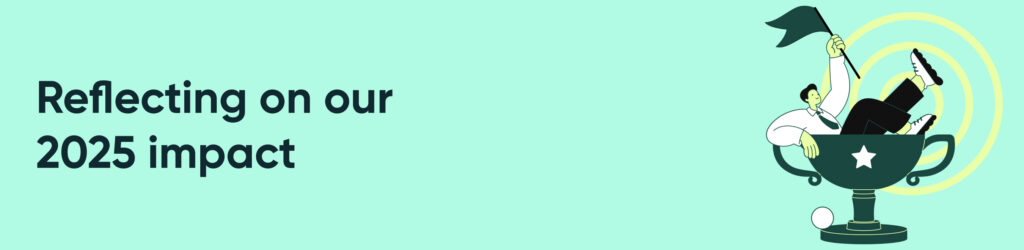 In content heading with text Reflecting on our 2025 impact