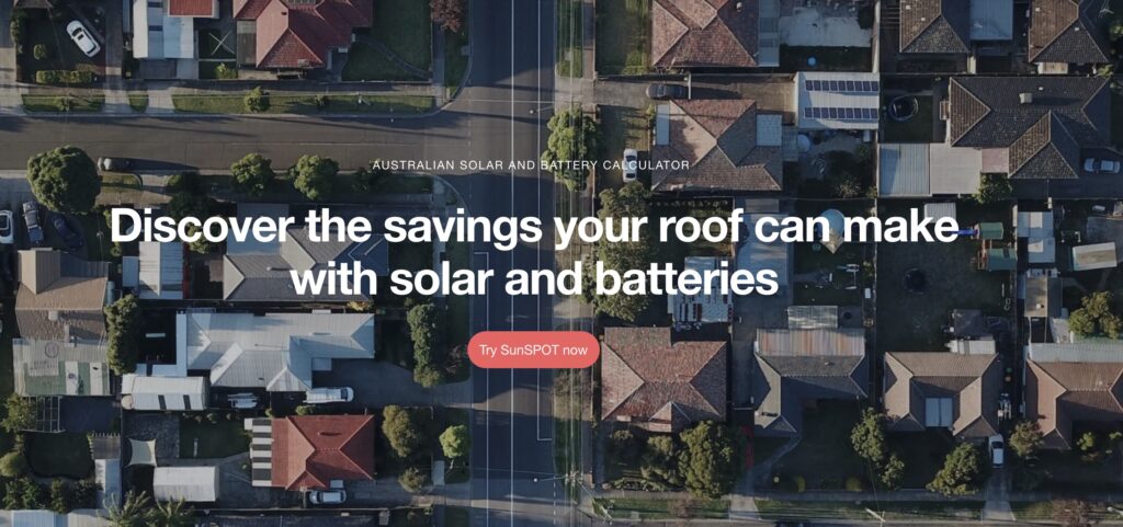image of SunSPOT website